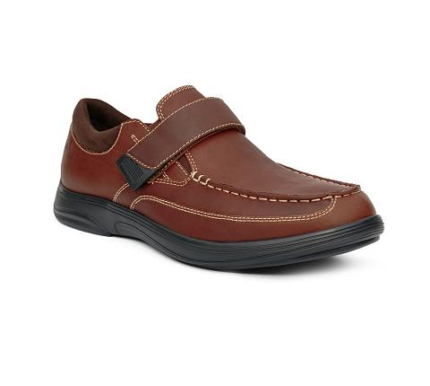 ANODYNE-M052:Whiskey-BROWN-Casual Dress-Velcro Comfy Shoes ANODYNE-M052:Whiskey-BROWN-Casual Dress-Velcro Comfy Shoes